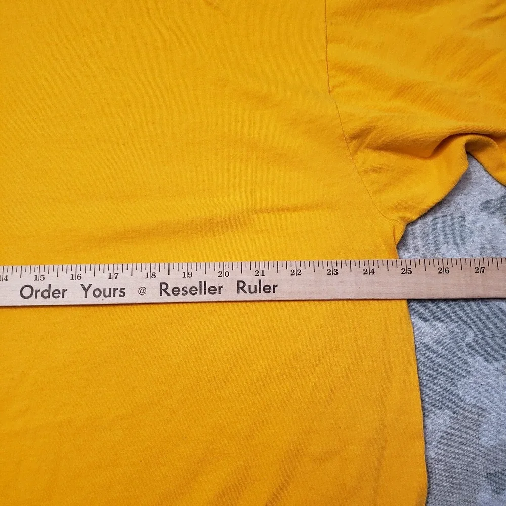 Vintage Lee‎ Shirt Mens Large Yellow Blank Heavyweight Sturdy Tees Short Sleeve